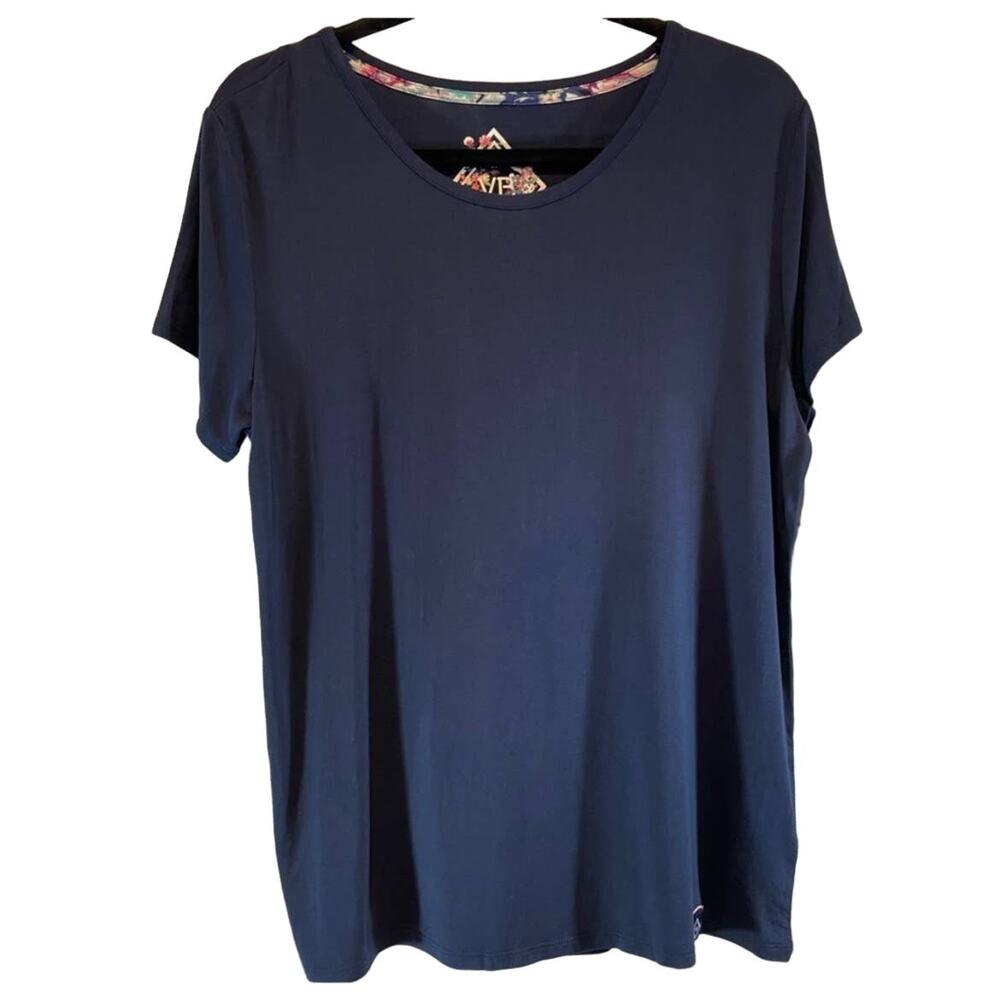 Vera Bradley Navy Short Sleeve Shirt - Medium